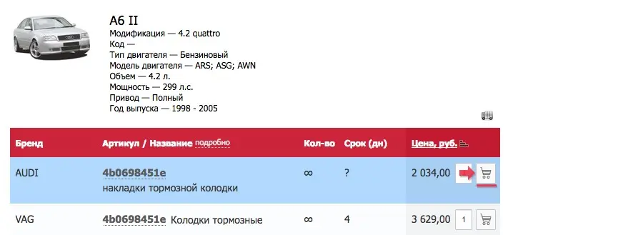 Кнопка корзина