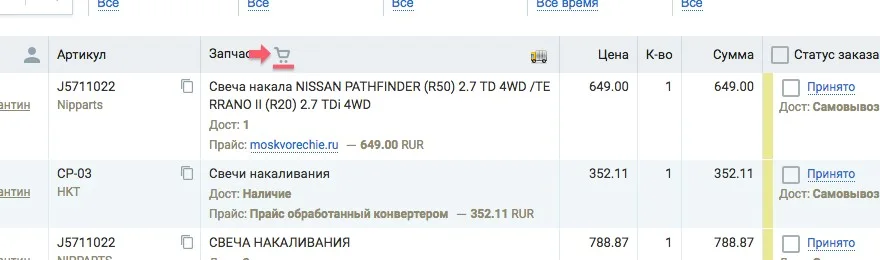 функция быстрый заказ