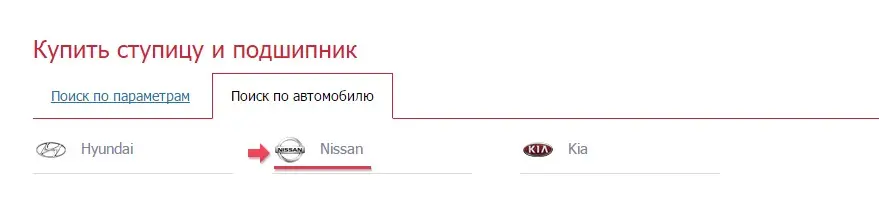 подбор по параметрам автомобиля